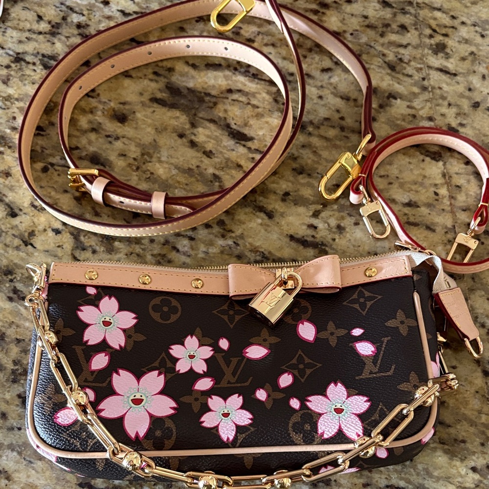 Cherry blossom Pouchette.  **Not branded**